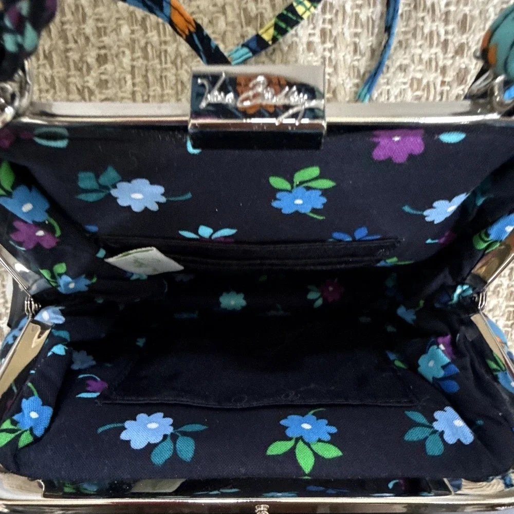 Vera Bradley Multicolor Floral Quilted Crossbody Bag Clasp Women's Small